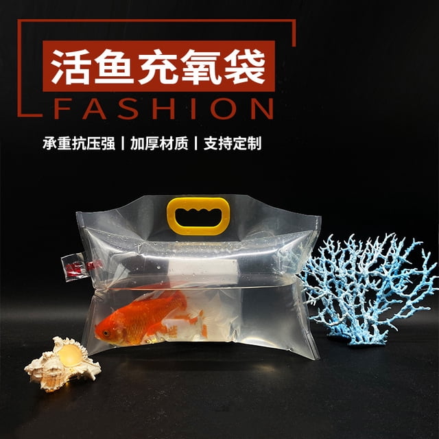Shisuyan 4pcs Fish Transport Bag: With Oxygen Support Transparent Design For Easy Observation Portable Handheld Bag For Live Fish Shipping