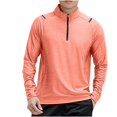 thumbnail image 4 of Birdeem Shirts for Men Mens Long Sleeved Quick Drying Sports Running Semi Zippered Solid Color Breathable T-Shirt, 4 of 9