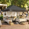 thumbnail image 6 of CROWN SHADES 10'x10' Instant Canopy Tent with 1 Sidewall with One Push Setup Sun Shelter for Events Parties Grey, 6 of 8