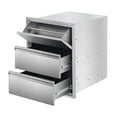 thumbnail image 3 of Tiroir de Cuisine Extérieur en Acier Inoxydable 304 de Qualité Supérieure avec Porte-Essuie-Tout - Simple Couche, Résistant aux Intempéries, Rangement à Fermeture en Douceur pour Îlot de Barbecue Ou Patio - Taille : 17 Pouces L x 11.25 Pouces H x 8.75 Pouces P, 3 of 6
