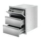 thumbnail image 1 of QinaQin Gabinete para cocina exterior de acero inoxidable de 13 x 20.5 x 23 pulgadas, cajón con porta toallas de papel, manija ranurada y diseño de 3 capas para isla o estación de asador, 1 of 7