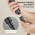 thumbnail image 6 of YUNAFFT Matte Black Handheld Shower Head, 6-Mode High Pressure, 5" Large Face, Chrome Plated Finish, Includes Shower Head, Washers, Water Saving Gasket, 6 of 8