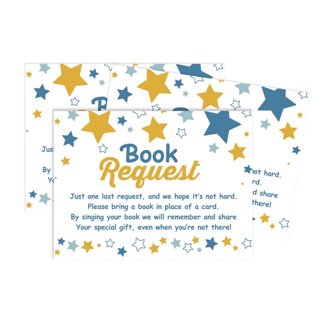 Inkdotpot 30Gender Neutral Twinkle Twinkle Little Star Baby Shower Book Request Cards Bring A Book Instead Of A Card Baby Shower Invitations Inserts Games