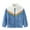 Blue, variant on Esaierr Toddler Kids Rainbow Splicing Fleece Jacket Stand-Up Collar Casual Coat 1-7Y Thickening Outerwear Winter Warm Fleece Jacket Tops