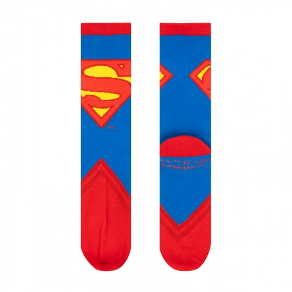 Superman Classic Logo Two Tone Crew Socks