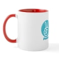 thumbnail image 2 of CafePress - Peace Love Teal Hope - 11 oz Ceramic Mug - Novelty Coffee Tea Cup, 2 of 6