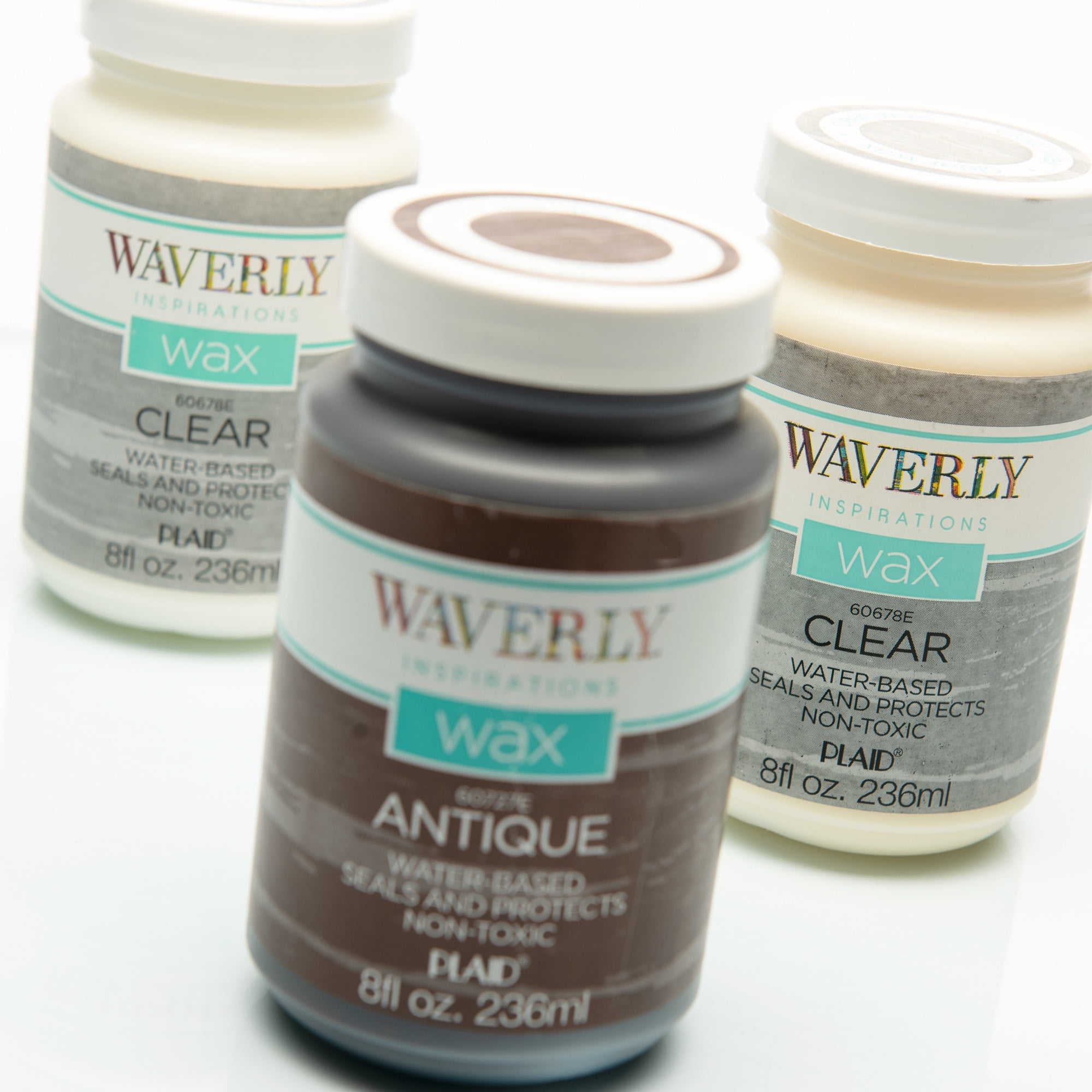 Waverly Inspirations Wax Paint Kit, Set of 3, 8 fl oz Each, Antique Brown and Clear