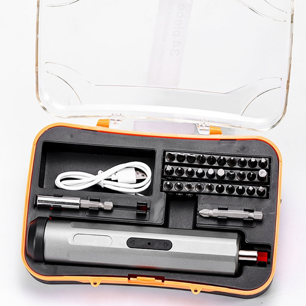 MOMOJIA Cordless Electric Screwdriver Set With Steel Bit And Fast Charging Cord