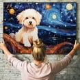 thumbnail image 6 of Bichon Frise Dog Canvas Van Gogh Starry Night Wall Art Gifts Canvas Wall Art Frame Music Artist Customized Canvas Framed Photo Art Work For The Bedroom(Gifts For Dog Lover ), 6 of 6