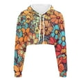 thumbnail image 2 of Suhoaziia Fashion Hoodies for Women Pullover Casual Sportswear Drawstring Sweater Lightweight Size 2XL Graphic Streetwear Cropped Sweatshirt Vintage Sunflower Stretchy Shirts, 2 of 6