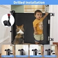 thumbnail image 5 of Puerta de seguridad retráctil para bebés y perros 1 pieza 0 a 150 cm malla 86 cm negro, 5 of 5