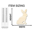 thumbnail image 2 of Unfinished Wood Sitting Bunny Shape - Craft - up to 46" DIY 36" / 1", 2 of 4