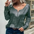 thumbnail image 4 of Pompotops Mode Femmes Décontracté Ample Pull Manches Longues Imprimé Fermeture Éclair Col Rond Tees Tops, 4 of 9