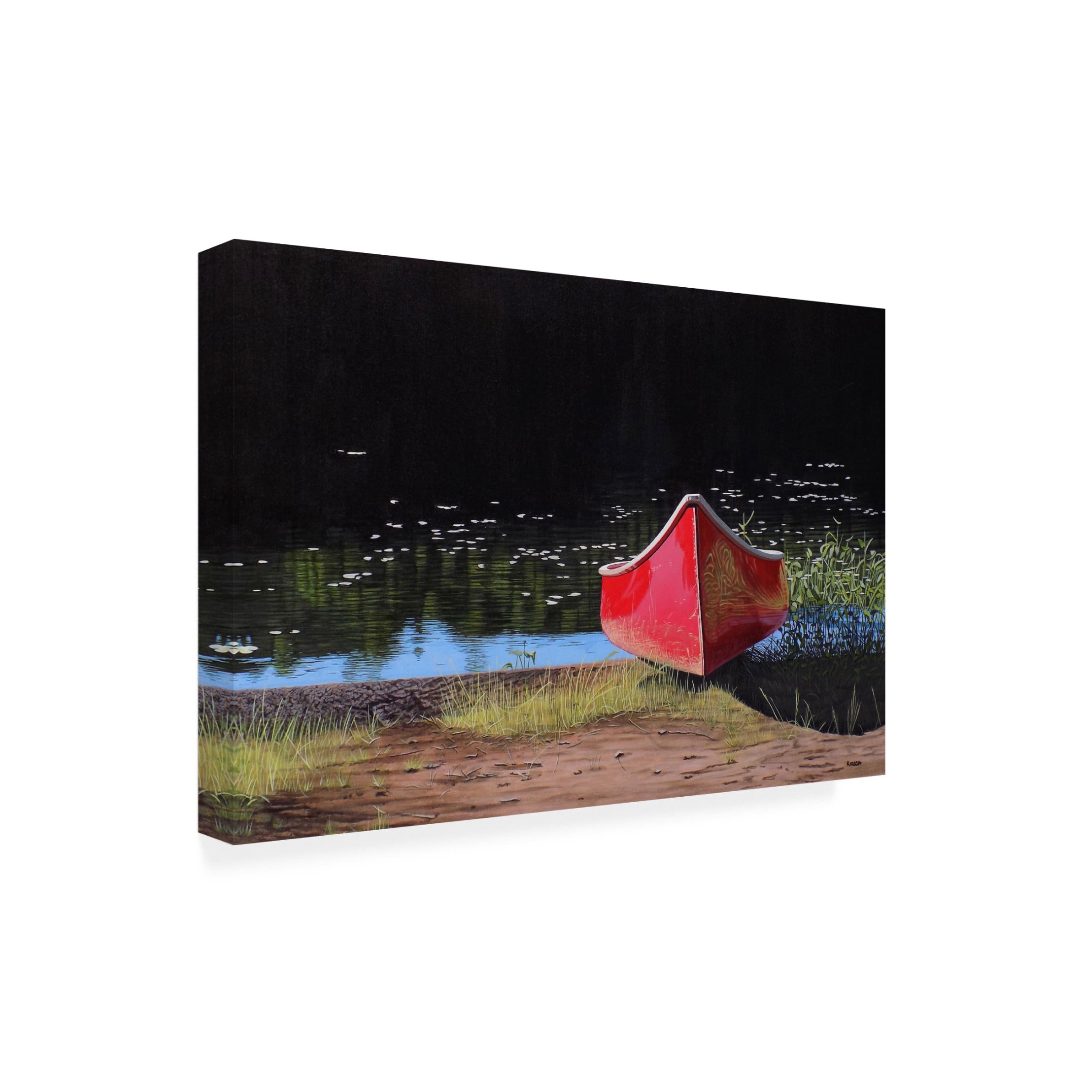 Canvas Wall Art - Kenneth M Kirsch 'Canoe' Wall Art for Living Room, Bedroom, or Office Décor by Trademark Fine Art - 19 x 12 Inches