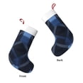 thumbnail image 4 of Flannel Christmas Stocking 17.7×11×7in Soft And Light Touch Good Socks Splicing Design Can Be Used For Hanging Argyle Plaid Darkslateblue_2, 4 of 8