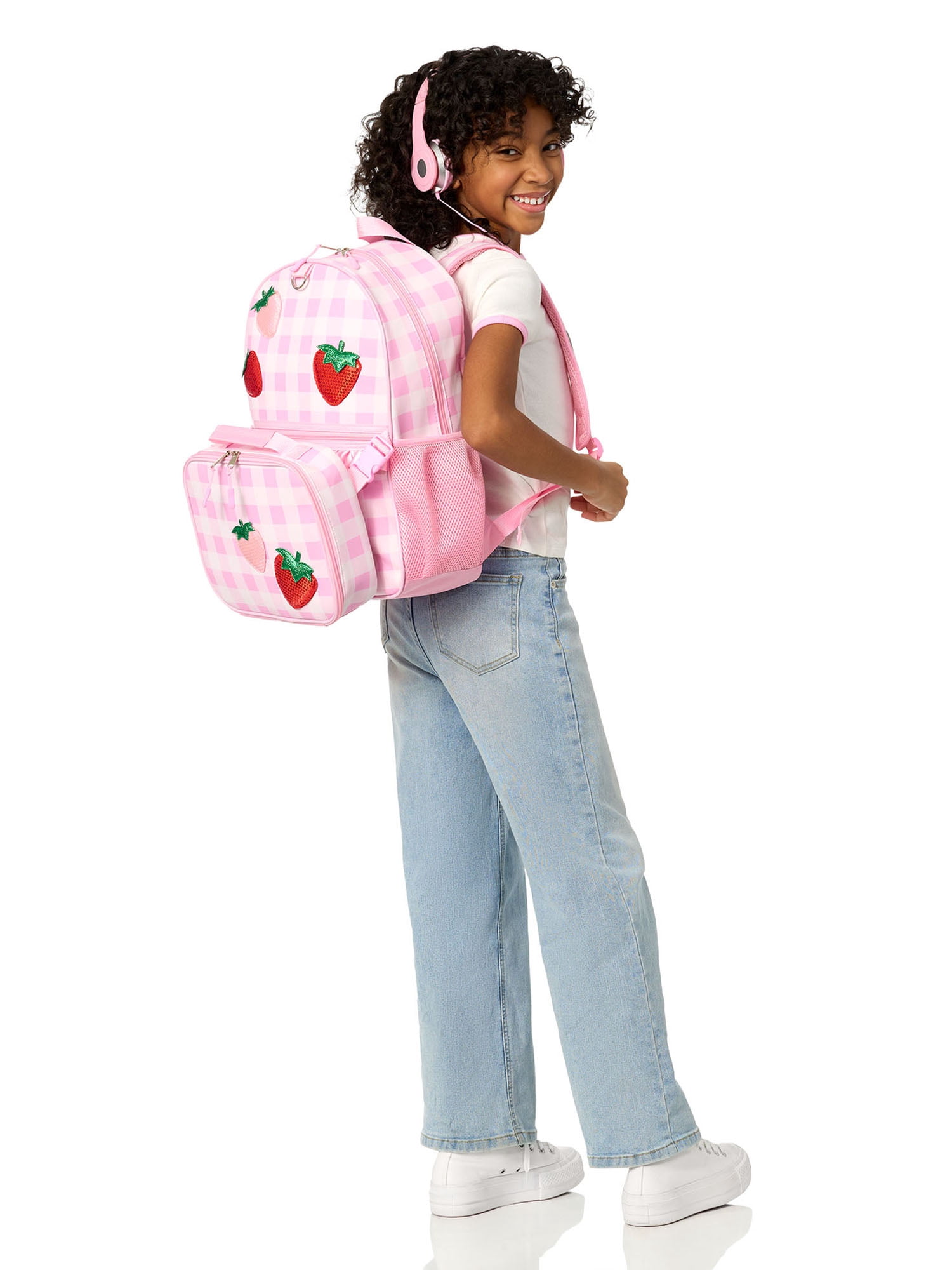 Schoolyard Vibes 17" 3 Piece Backpack Set with Headphones and Kids Lunch Box