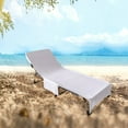 thumbnail image 3 of Muka Cotton Beach Pool Lounge Chair Cover Terry Bath Towel with Side Pockets, 29" x 85"-White, 3 of 8
