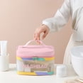 thumbnail image 5 of Ohufall Colorful Large Capacity Outdoor PVC Wash Bag Portable Travel Cosmetic Storage Organizer Toiletry Bag Travel Essentials, 5 of 5
