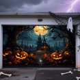 thumbnail image 4 of TIELUTT Halloween Garage Door Decorations Cover Banner Halloween Background for Photo Party Wall Star Flag Triangular Flag Boxes Flag Manga 5 Table Runners 72 Inches Long Indoor Banner Happy Birthday, 4 of 4