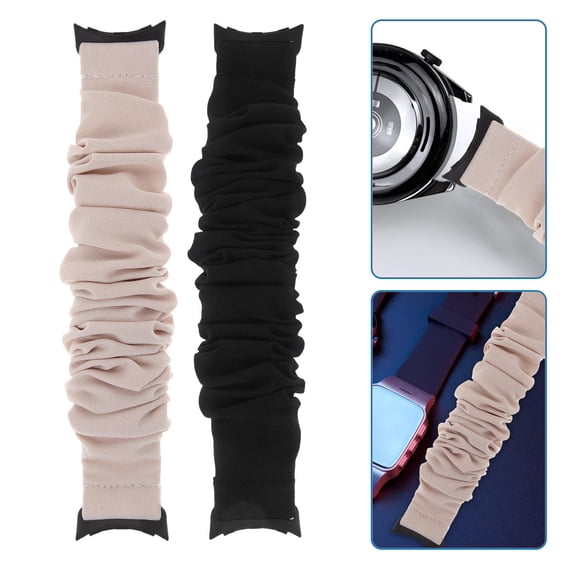 OUNONA 2-Pack Replacement Watch Bands for Smartwatches, Assorted Colors, Comfortable Wristwatch Straps Accessory