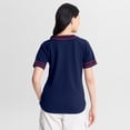 thumbnail image 2 of Women's Fanatics Navy Minnesota Twins Diva Race Ahead Raglan V-Neck T-Shirt, 2 of 5
