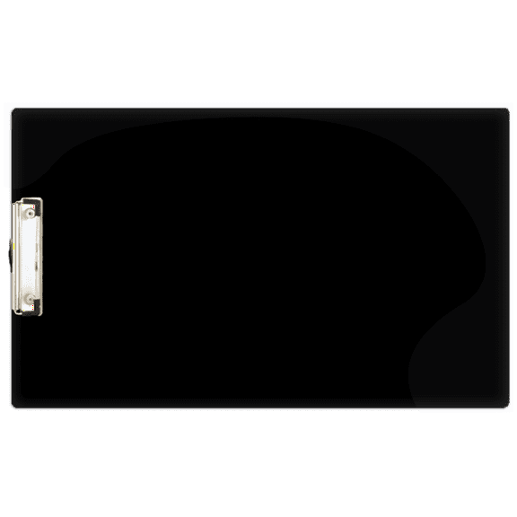 11x17 Clipboard Acrylic Panel Featuring a Low Profile Clip Black