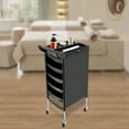 thumbnail image 3 of Rolling Barber Beauty Salon Cabinet 5-Drawer Trolley Stylist Station Equipment, 3 of 22