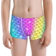 thumbnail image 5 of Yiaed Rainbow Scales2 Print Boys' Boxer Briefs Cotton Casual Stretch Comfort Boys Boxers - Kids Boxer Briefs Underwear for Boys (6-18)-Large, 5 of 5