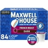 Indulge in the Richness of Maxwell House French Roast: 84 Count Box of Dark Roast K-Cup Coffee Pods.