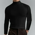thumbnail image 2 of Krdevn Mens Shirts - Male Autumn and Winter Solid Color T Shirt Top Turtleneck Long Sleeve Top Blouse,Mens Fall Shirts,Color:Black,Size:M, 2 of 5