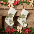 thumbnail image 6 of Salouo Chickens Print Christmas Decorations Stockings 1 Pack 18'' Xmas Stockings Holiday Stocking Personalized Farmhouse Decor for Home Family Party Tree, 6 of 7