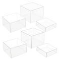 thumbnail image 5 of Set of 6 Tabletop Acrylic Cube 3 Size Display Nesting Risers with Hollow Bottoms 3 Colors Cake Fruit Display Stands, 5 of 35