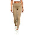 thumbnail image 6 of Leggings for Women High Waisted Tummy Control Workout Yoga Pants Khaki Gym Lounge Leggings Size S, 6 of 8