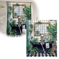 thumbnail image 1 of Fabric Shower Curtain Liner Polyester Reinforced Rustproof Halloween Design Water Resistant Machine Washable for Bathroom Tub Enclosure, 1 of 5
