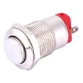 thumbnail image 1 of Interruptor De Botón De Enganche, Interruptor De Botón De Metal De 250 V De Acero Inoxidable De 2 Piezas Para Interruptores LED Para Proyectos Electrónicos De Bricolaje, 1 of 7