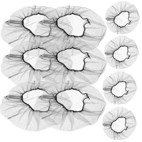 BESTYASH Black Nylon Hair Nets Breathable and Hygienic for Home 100Pcs