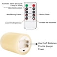 thumbnail image 3 of OSHINE Flameless Candles LED Battery Operated Candles Electric Pillar Candle Moving Wick Flickering Flame with 10-Key Remote Control Ivory Real Wax Bathroom, Kitchen, Home Decoration, 3 of 7
