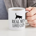 thumbnail image 4 of CafePress - Real Men Love Cats Mugs - 11 oz Ceramic Mug - Novelty Coffee Tea Cup, 4 of 4