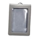 thumbnail image 2 of Funda para tarjetas con porta credencial, suave, reutilizable, con ventana transparente, tipo vertical Gris, 2 of 9