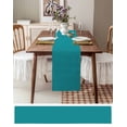 thumbnail image 6 of Hokiten Table Runners 70 Inches Long Dress Scarves, Teal Farmhouse Coffee/Dining/Kitchen Table Decor, Holiday Table Runner, Turquoise Pure Teal 13x70 Inch, 6 of 7