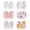 #01-Pink, variant on 6 Pairs Baby Mittens No Scratch Mittens Mittens Elastic Wrist Gloves for 0-12 Months Baby Boys Girls