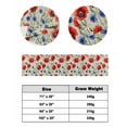 thumbnail image 6 of Xipuska Red Blue Flowers Bed Runners for Queen Size Bed, Decorative Bed Throws for Foot of Bed, Patriotic Poppy Floral Summer Country Bed Runner Sofa Throw Bedding Scarf Slipcover for Bedroom, 6 of 6