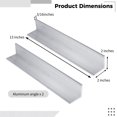 thumbnail image 4 of Stock de ángulo de aluminio de 2 piezas, stock de molino de tiras de ángulo de aluminio de 13 pulgadas, barras de aluminio de espesor de 3/16 pulgadas para uso industrial, 4 of 8