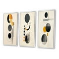 thumbnail image 3 of Designart "Minimal Circular Geometric Art II" Modern Geometric Framed Wall Art Set Of 3 - Grey Abstract Frame Gallery Wall Set For Home Decor, 3 of 6