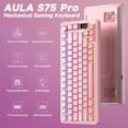 thumbnail image 2 of Teclado mecánico inalámbrico AULA S75 PRO con pantalla y perilla, 2 of 9