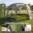 thumbnail image 5 of 6-8 Person Screen Canopy Tent with Mesh Walls and Zipper Door, Outdoor Camping Shelter, 5 of 8