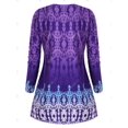 thumbnail image 2 of Más el tamaño de impresión tribal camiseta Rosegal Mangas largas de talla grande, 2 of 5