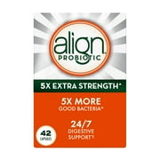 Align Probiotic Extra Strength, 5X More Good Bacteria for Digestive Health, 42 Capsules
