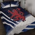 thumbnail image 1 of Escocia Celtic Quilt Bed Set - Scottish Flag Lion Polygon Style, 1 of 2
