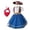 Dark Blue, variant on Grblisyd Girls Western Cowgirl Costume with Kids Vest & Hat Halloween Costume Dress Up Party Outfit 1-14 Years
